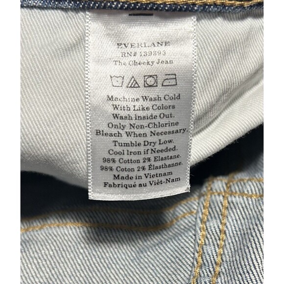 Everlane Women's Blue Denim The Cheeky Jean Size 25R - Picture 3 of 7